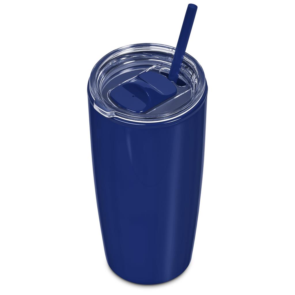 Altitude Daytona Plastic 2-in-1 Double-Wall Tumbler & Straw - 600ml Mirelle Leather and Lifestyle