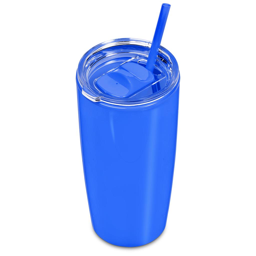 Altitude Daytona Plastic 2-in-1 Double-Wall Tumbler & Straw - 600ml Mirelle Leather and Lifestyle