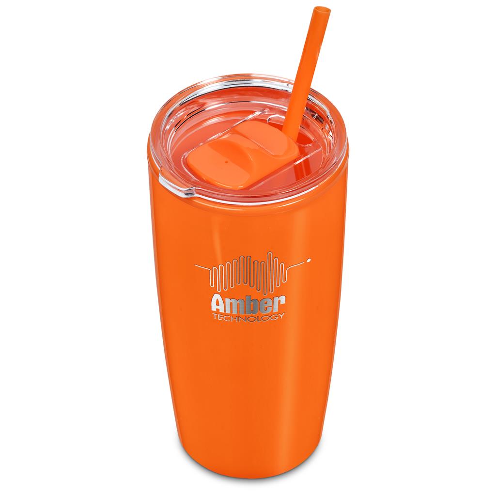 Altitude Daytona Plastic 2-in-1 Double-Wall Tumbler & Straw - 600ml Mirelle Leather and Lifestyle