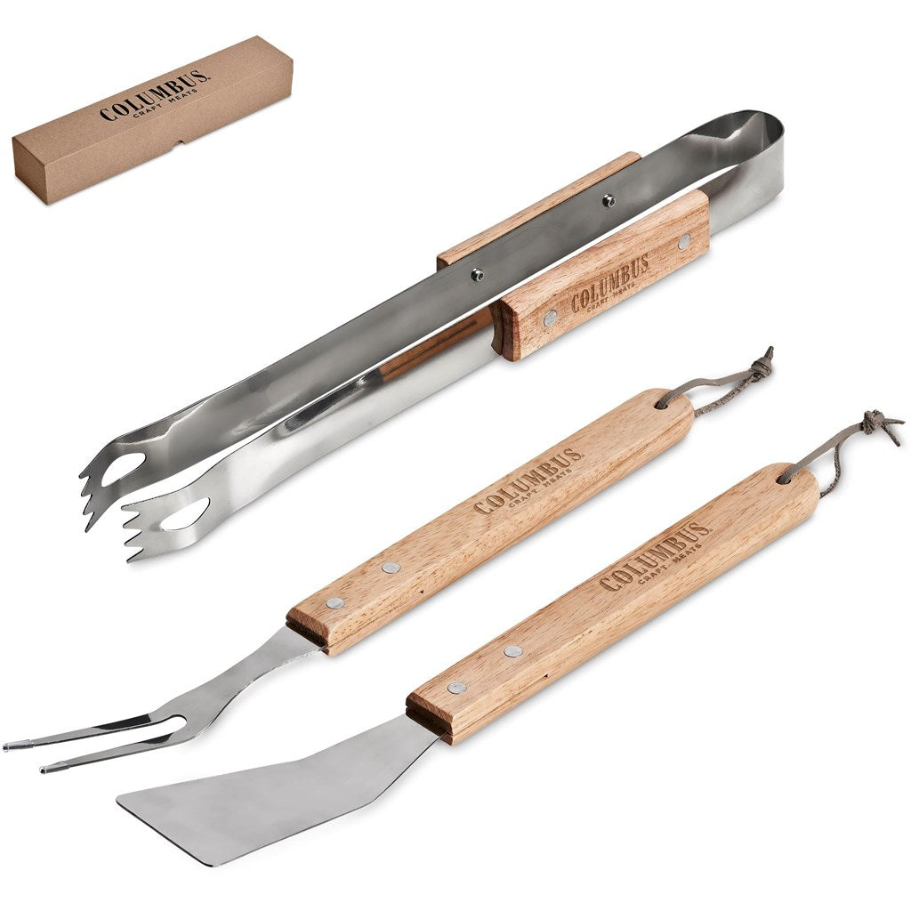 Altitude Palma Bamboo 3-Piece Braai Set Mirelle Leather and Lifestyle
