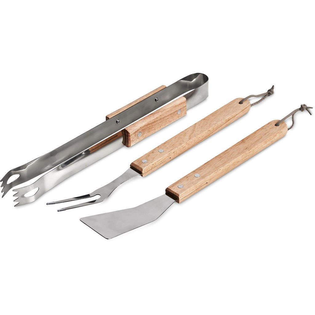 Altitude Palma Bamboo 3-Piece Braai Set Mirelle Leather and Lifestyle
