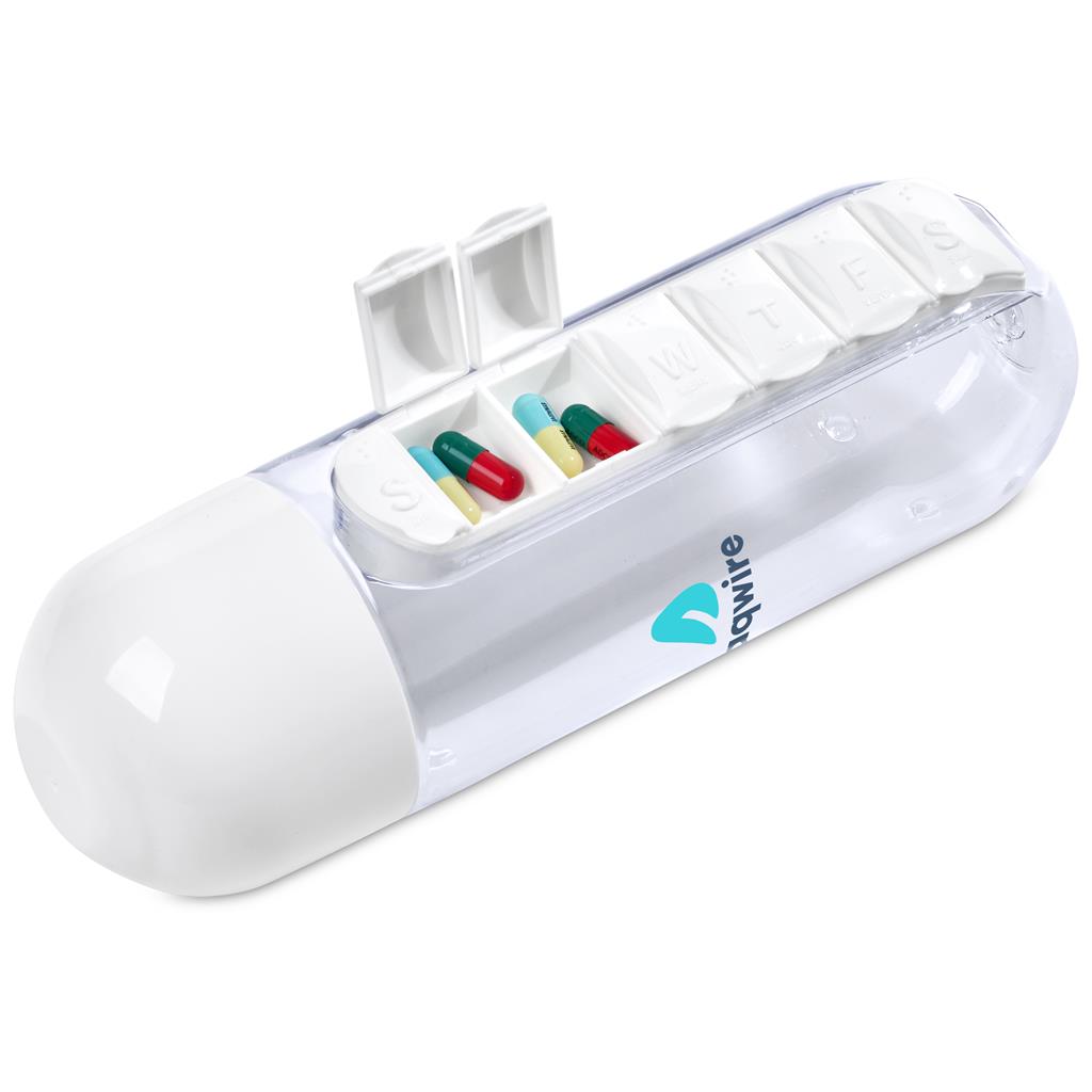 Altitude Vita-Stream Pill Box Plastic Water Bottle - 600ml Mirelle Leather and Lifestyle
