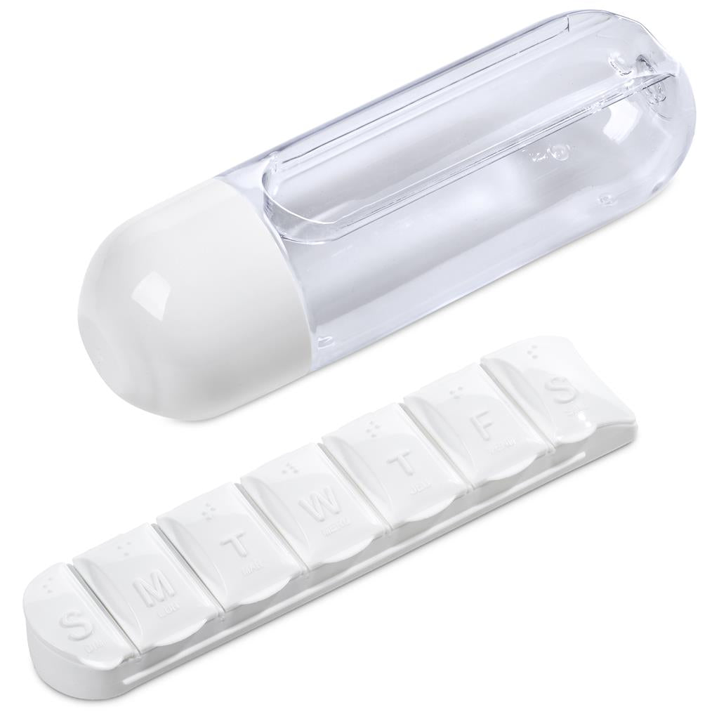 Altitude Vita-Stream Pill Box Plastic Water Bottle - 600ml Mirelle Leather and Lifestyle