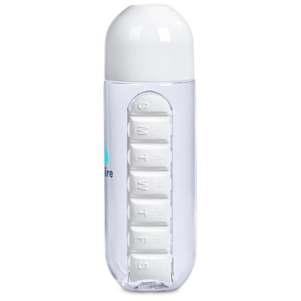 Altitude Vita-Stream Pill Box Plastic Water Bottle - 600ml Mirelle Leather and Lifestyle