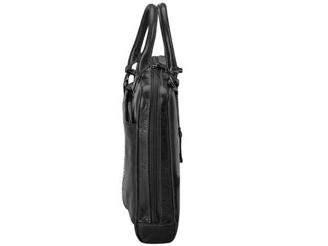 Fastlane Slim Genuine Leather Laptop Bag - Black - Mirelle Leather and Lifestyle