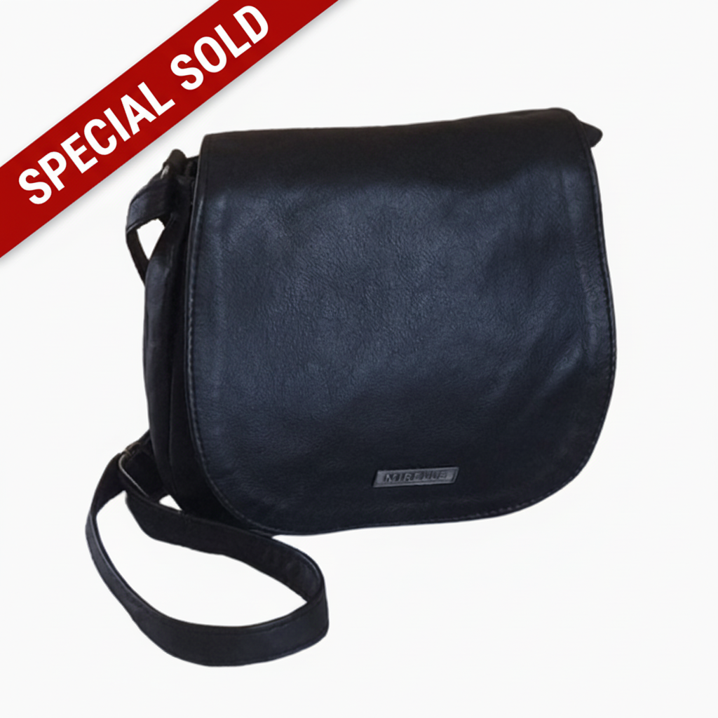 Genuine Leather Crossbody Sling Bag - Black | MIRELLE → Featured Special (Sold Out) MIRELLE