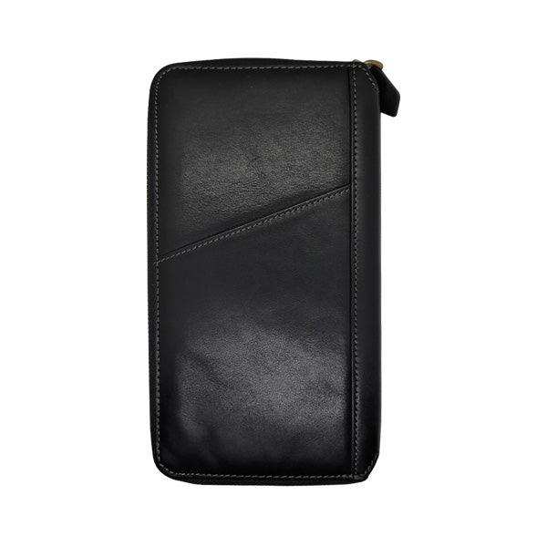 Genuine Leather Dakota Travel Wallet | Zipped Closure | Passport Holder - MIRELLE Leather and Lifestyle