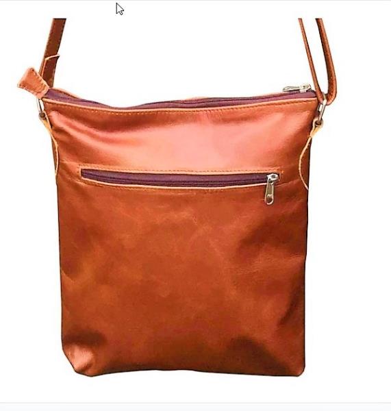 Genuine Leather Ladies Leather Everyday Messenger Handbag | MIRELLE ZA Crossbody Handbag Mirelle Leather and Lifestyle