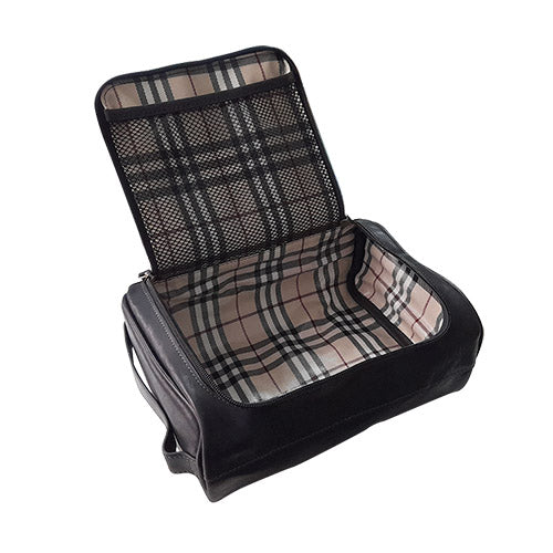 Genuine Leather Travel Kit - Toiletry Bag - Black | MIRELLE - South Africa - Mirelle Leather and Lifestyle