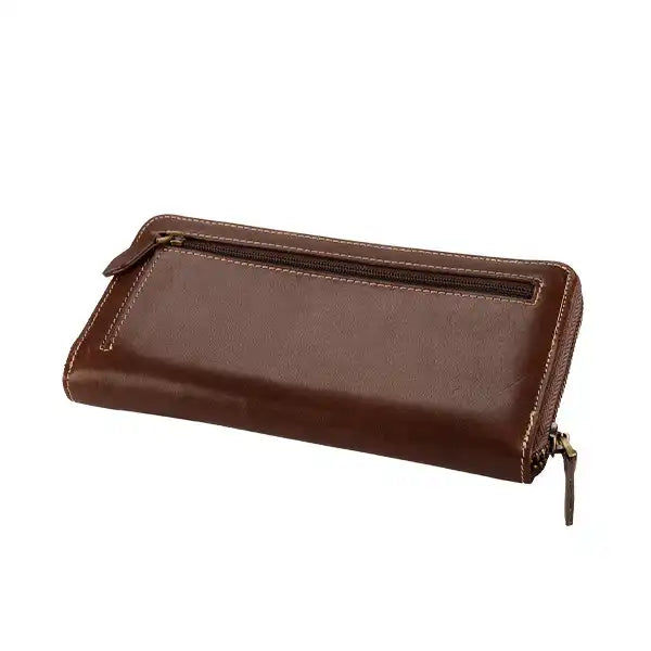 Genuine Leather Zip Closure Purse ZA Leather Wallet Mirelle Leather and Lifestyle