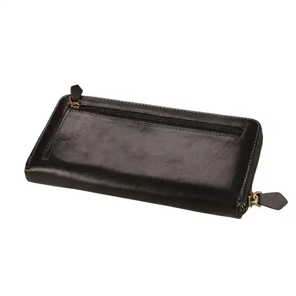Genuine Leather Zip Closure Purse ZA Leather Wallet Mirelle Leather and Lifestyle