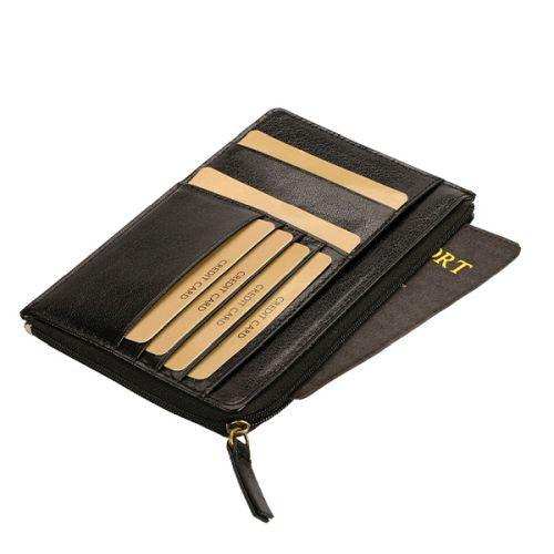 Genuine Leather Zippered Passport | Card | Boarding Pass Travel Holder - MIRELLE ZA Passport Holder Mirelle Leather and Lifestyle