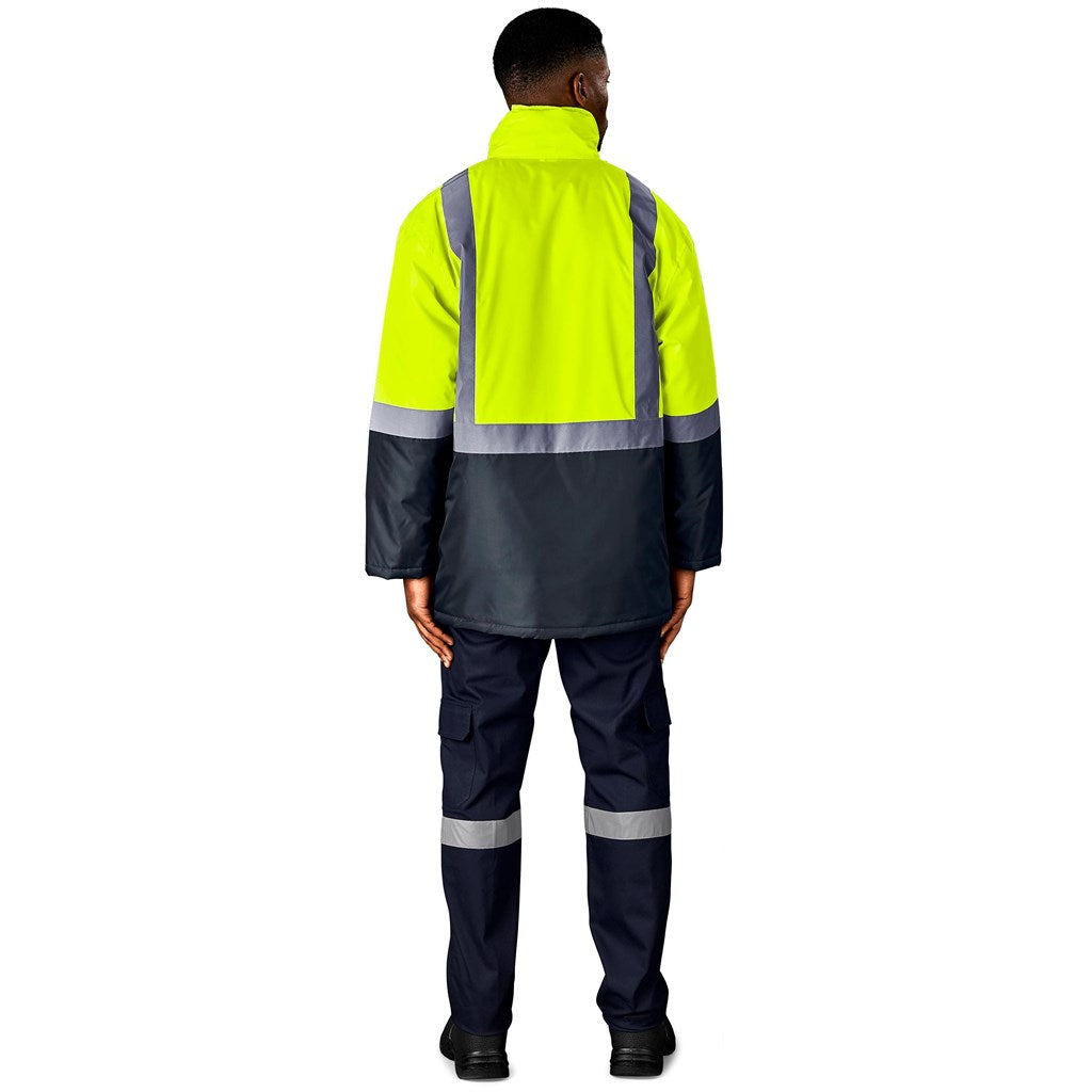 Hazard Padded Two-Tone Hi-Viz Reflective Jacket Mirelle Leather and Lifestyle