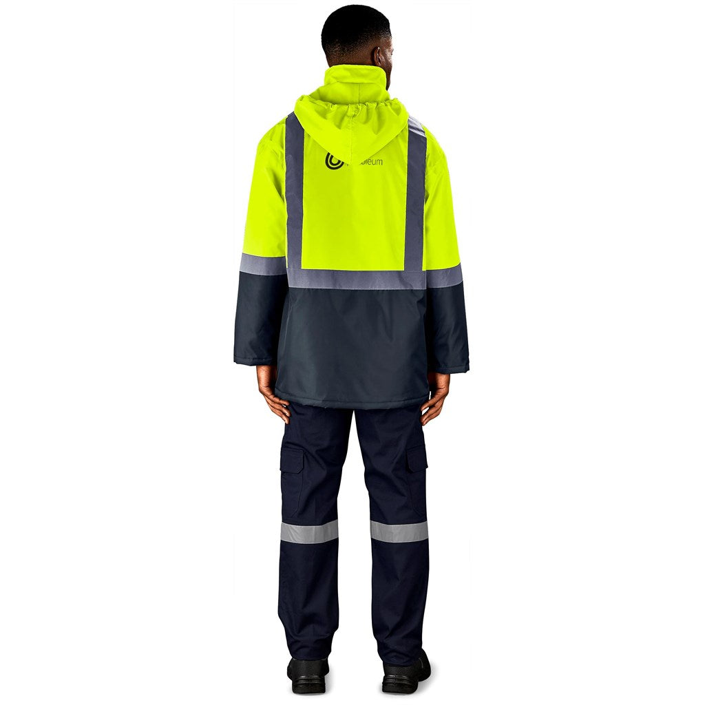 Hazard Padded Two-Tone Hi-Viz Reflective Jacket Mirelle Leather and Lifestyle