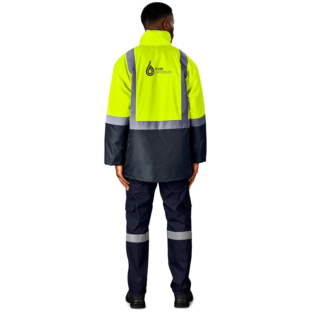 Hazard Padded Two-Tone Hi-Viz Reflective Jacket Mirelle Leather and Lifestyle