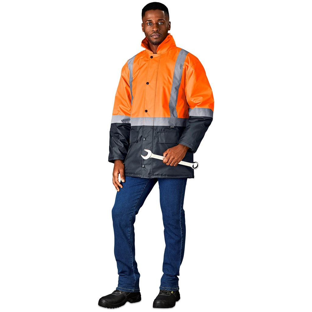 Hazard Padded Two-Tone Hi-Viz Reflective Jacket Mirelle Leather and Lifestyle