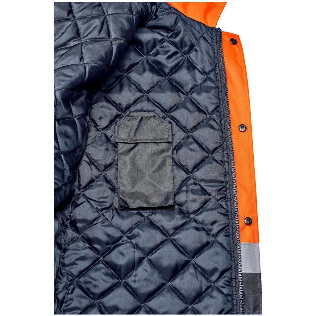 Hazard Padded Two-Tone Hi-Viz Reflective Jacket Mirelle Leather and Lifestyle
