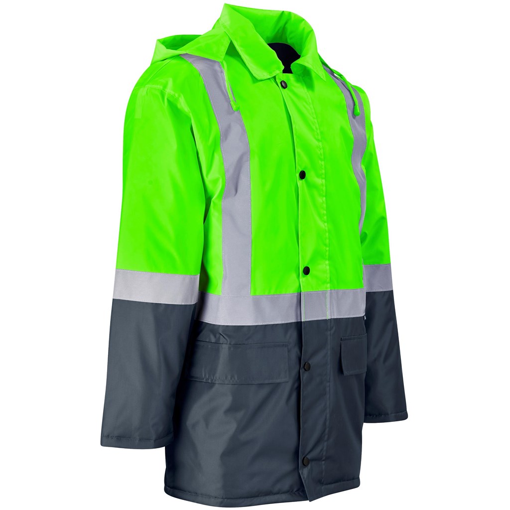 Hazard Padded Two-Tone Hi-Viz Reflective Jacket Mirelle Leather and Lifestyle