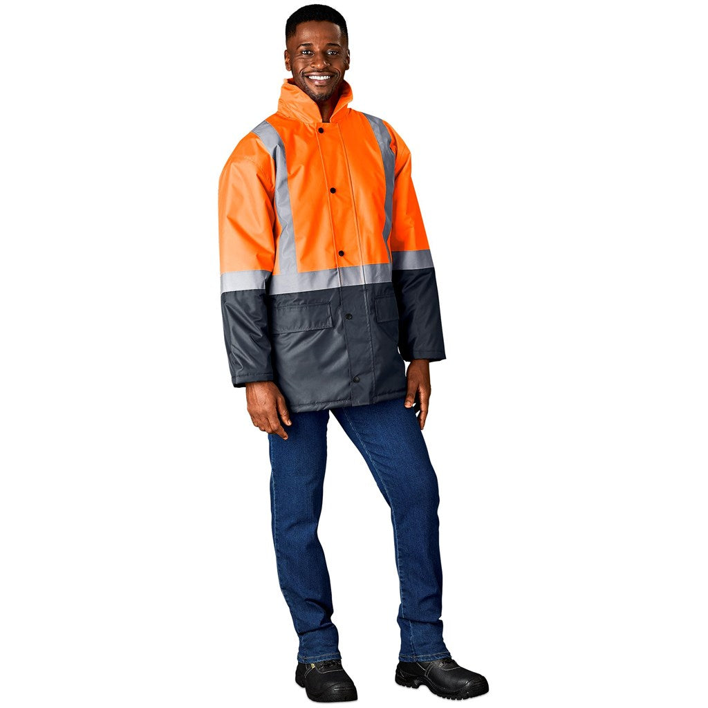 Hazard Padded Two-Tone Hi-Viz Reflective Jacket Mirelle Leather and Lifestyle