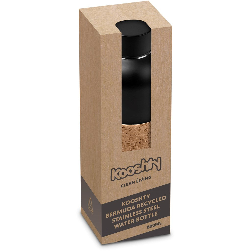 Kooshty Bermuda Kork Recycled Stainless Steel Water Bottle - 800ml ZA Bottles,Recycled Drinkware Mirelle Leather and Lifestyle