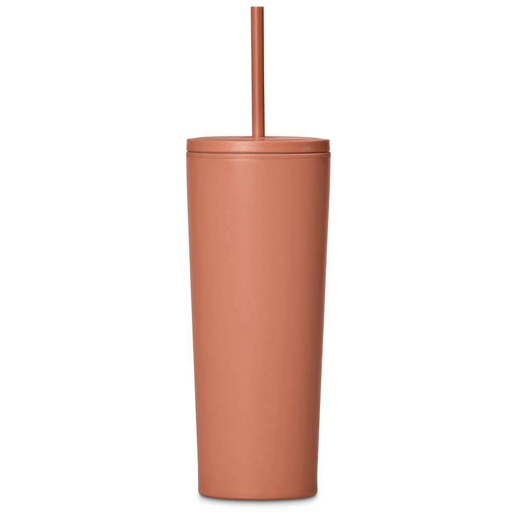 Kooshty Concorde Stainless Steel & Plastic Double-Wall Tumbler & Straw - 720ml Mirelle Leather and Lifestyle