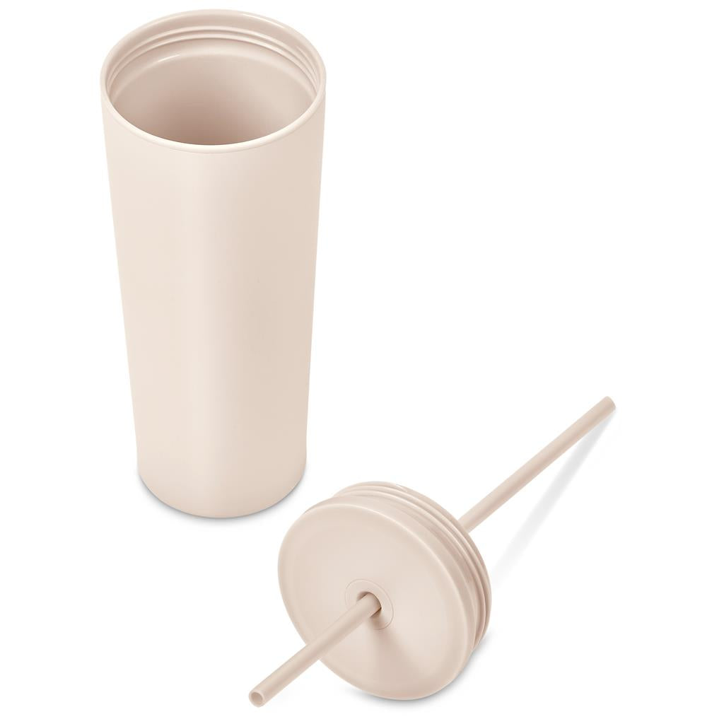 Kooshty Concorde Stainless Steel & Plastic Double-Wall Tumbler & Straw - 720ml Mirelle Leather and Lifestyle