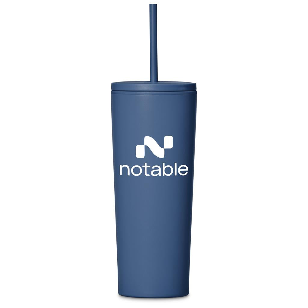 Kooshty Concorde Stainless Steel & Plastic Double-Wall Tumbler & Straw - 720ml Mirelle Leather and Lifestyle