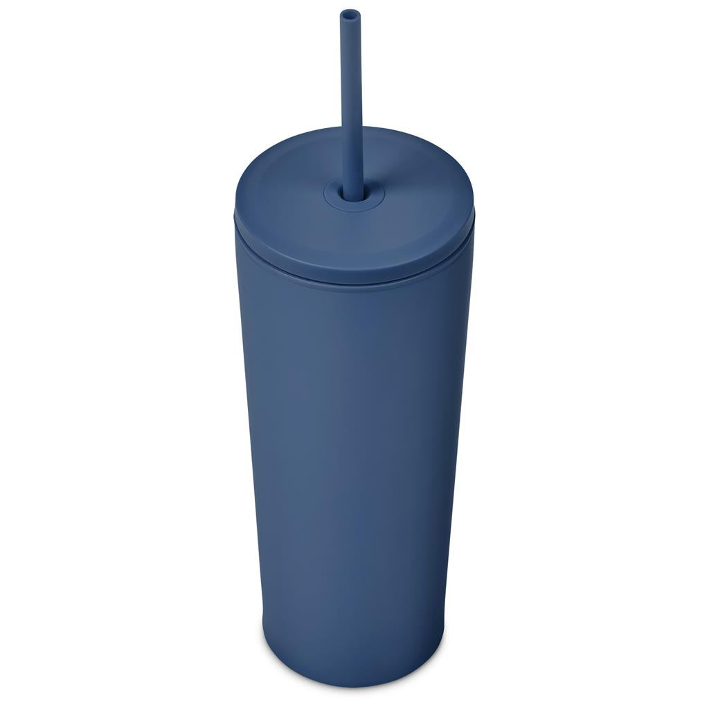 Kooshty Concorde Stainless Steel & Plastic Double-Wall Tumbler & Straw - 720ml Mirelle Leather and Lifestyle