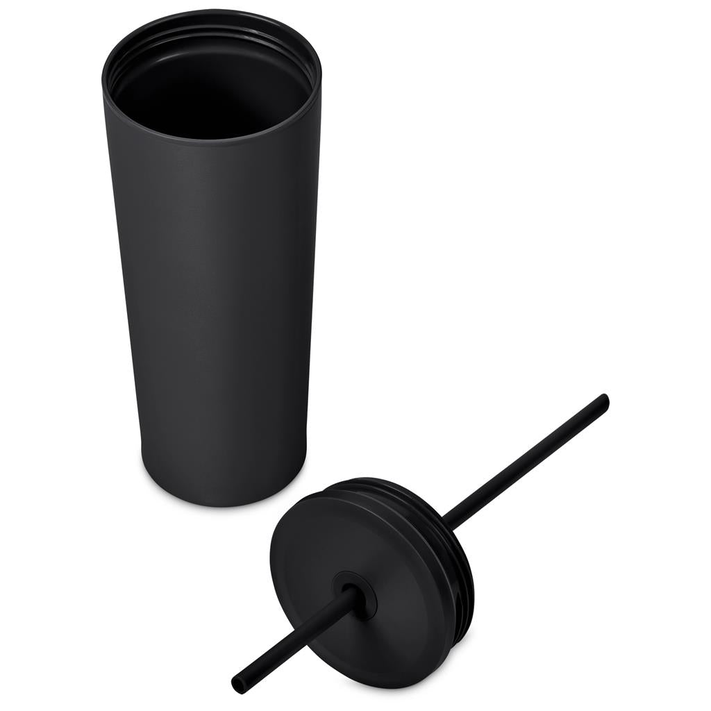 Kooshty Concorde Stainless Steel & Plastic Double-Wall Tumbler & Straw - 720ml Mirelle Leather and Lifestyle