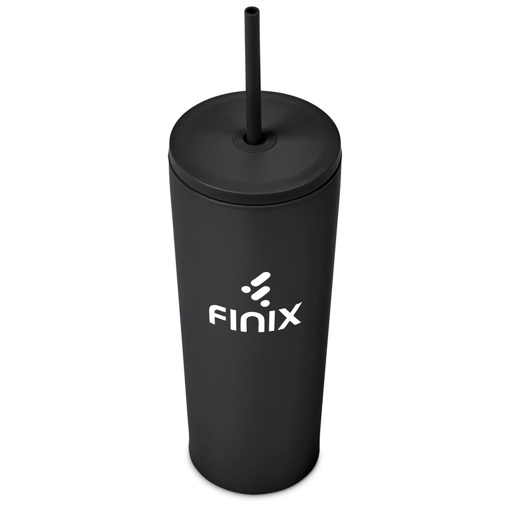 Kooshty Concorde Stainless Steel & Plastic Double-Wall Tumbler & Straw - 720ml Mirelle Leather and Lifestyle