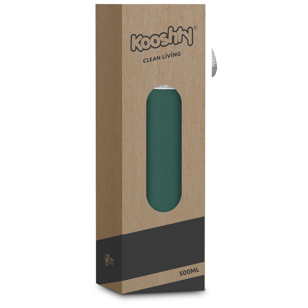 Kooshty Neo Glass Water Bottle - 500ml Mirelle Leather and Lifestyle