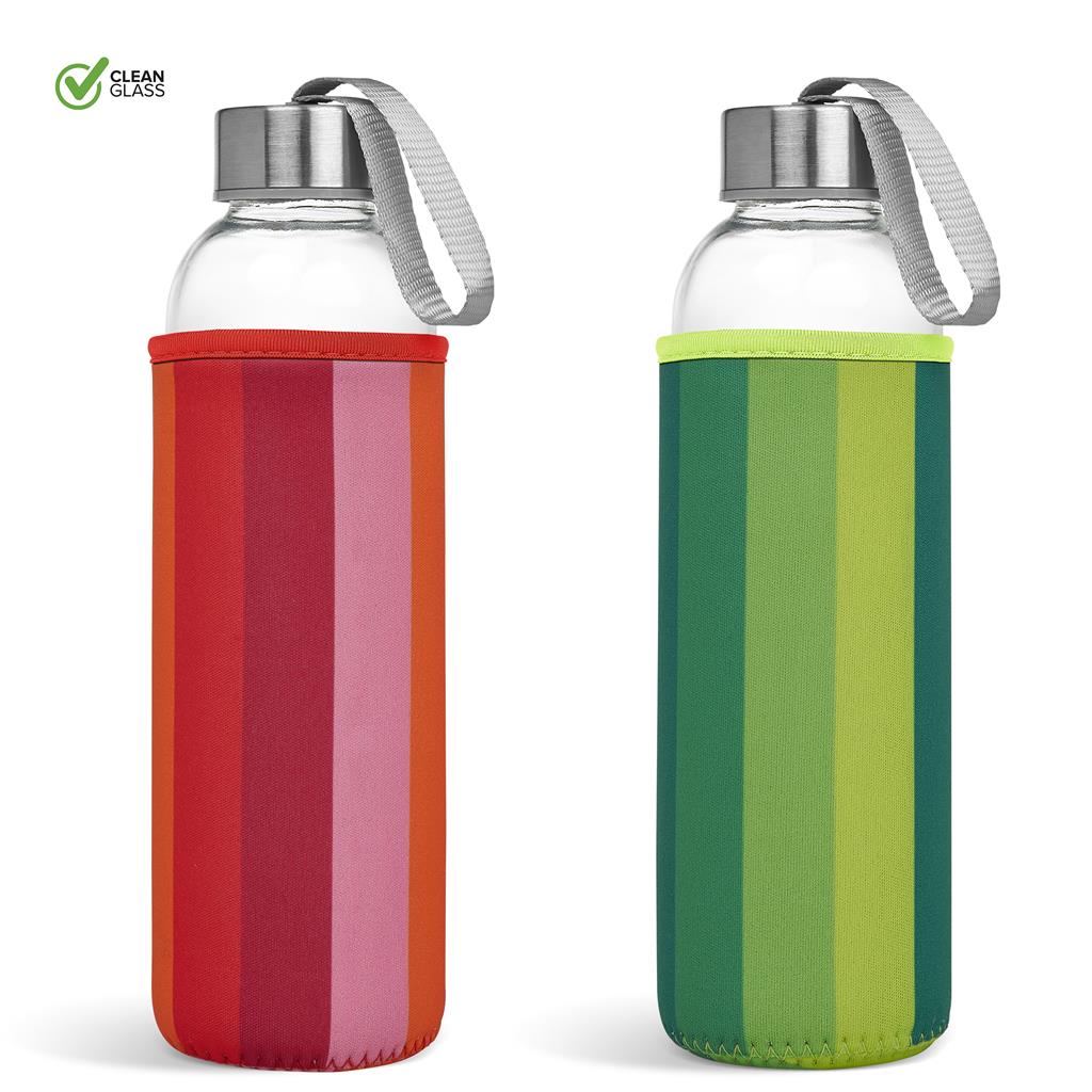 Kooshty Quirky Glass Water Bottle - 500ml Mirelle Leather and Lifestyle