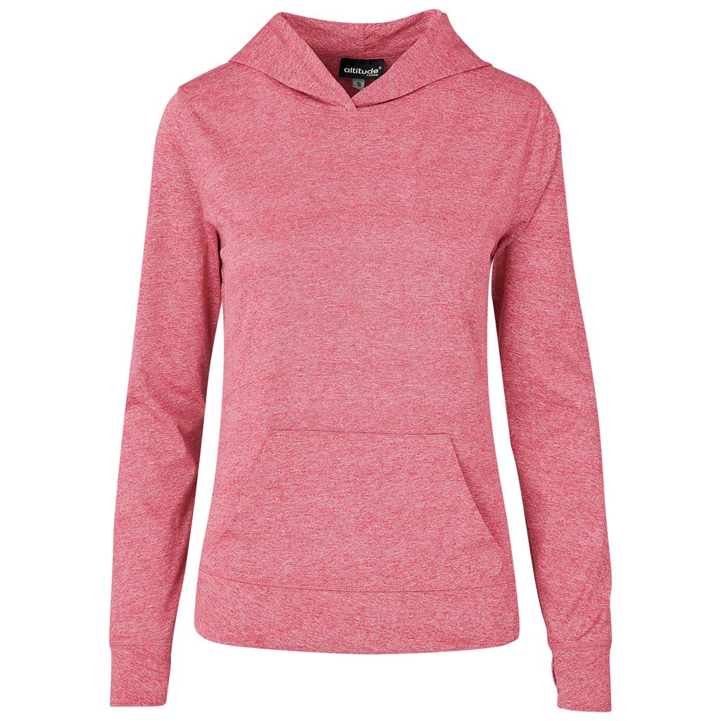 Ladies Fitness Lightweight Hooded Sweater - Red Mirelle Leather and Lifestyle