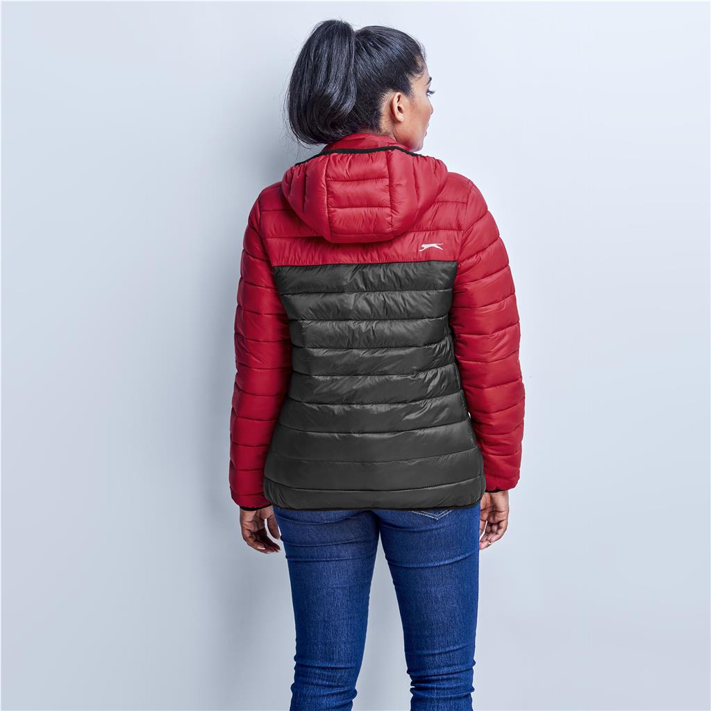 Ladies Kyoto Two-Tone Jacket - Black Red Mirelle Leather and Lifestyle