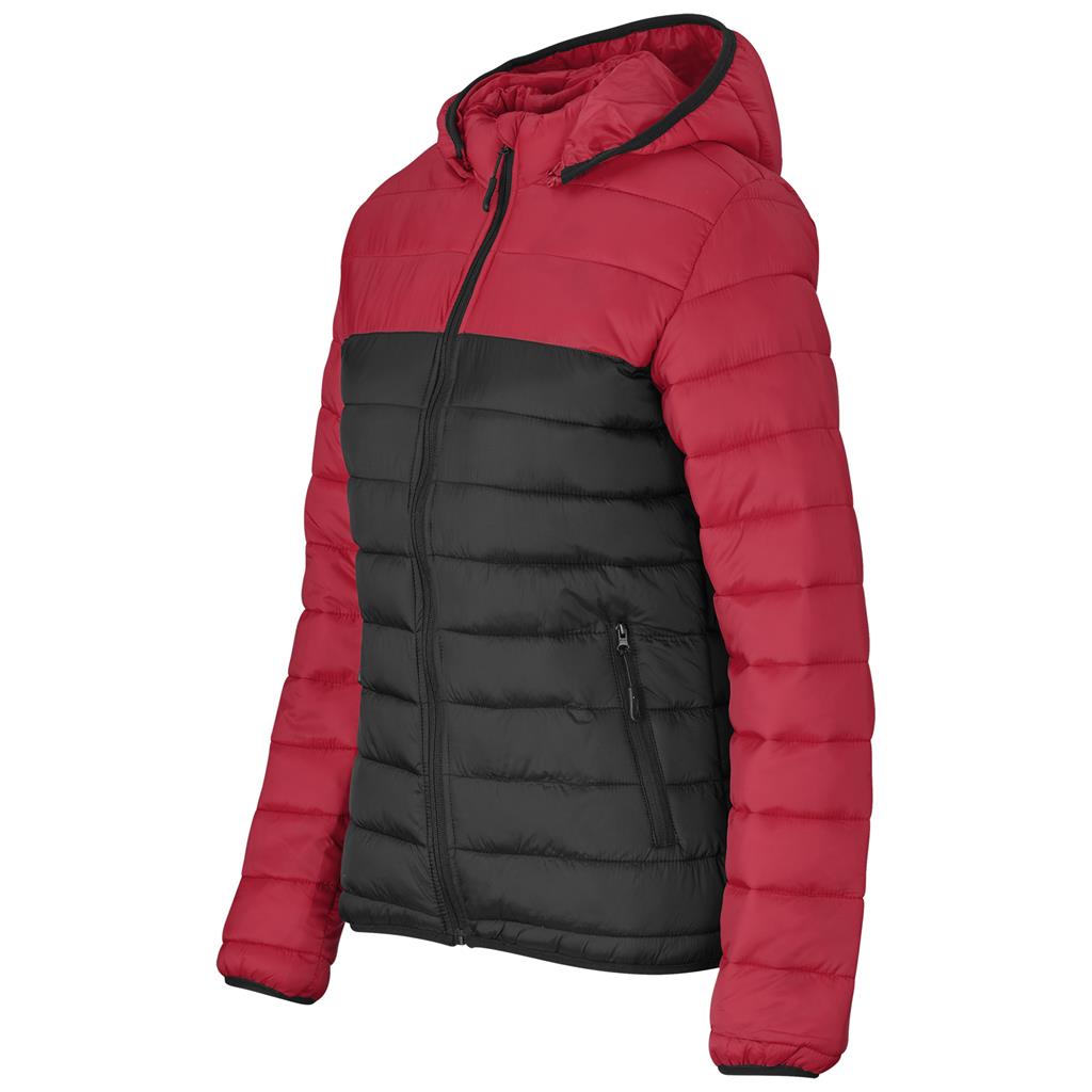 Ladies Kyoto Two-Tone Jacket - Black Red Mirelle Leather and Lifestyle