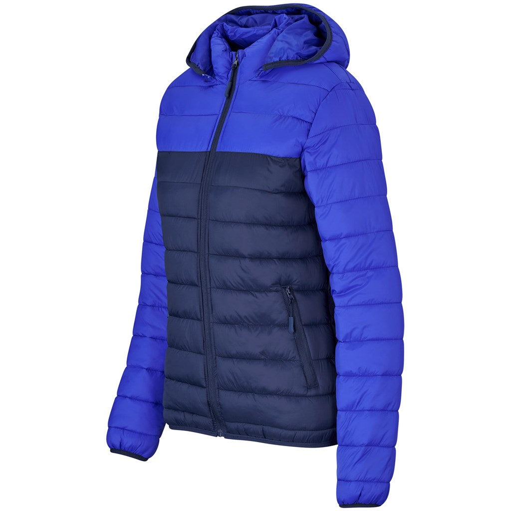 Ladies Kyoto Two-Tone Jacket - Navy Mirelle Leather and Lifestyle