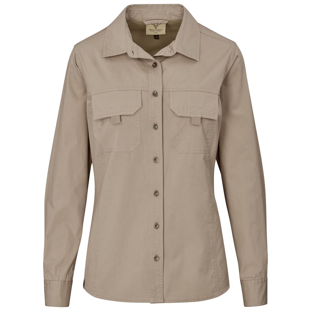 Ladies Long Sleeve Mawenzi Twill Shirt - South Africa - Mirelle Leather and Lifestyle