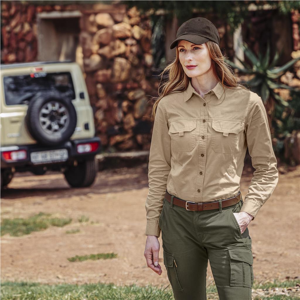 Ladies Long Sleeve Mawenzi Twill Shirt - South Africa - Mirelle Leather and Lifestyle