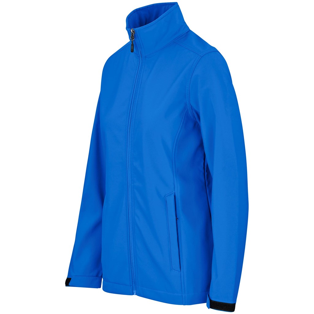 Ladies Maxson Softshell Jacket - Blue Mirelle Leather and Lifestyle
