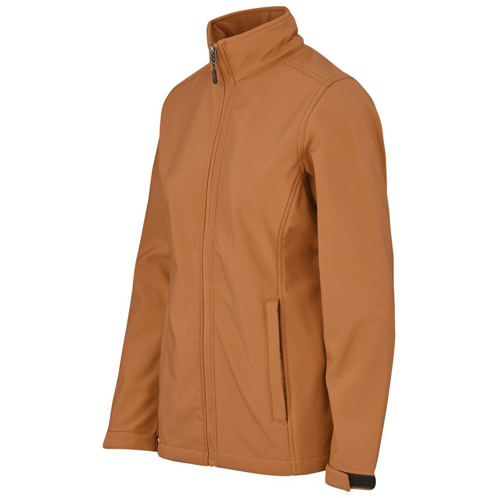Ladies Maxson Softshell Jacket - Orange Mirelle Leather and Lifestyle