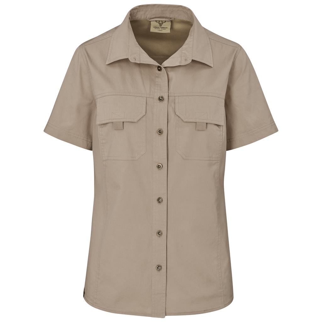 Ladies Short Sleeve Mawenzi Twill Shirt - South Africa - Mirelle Leather and Lifestyle