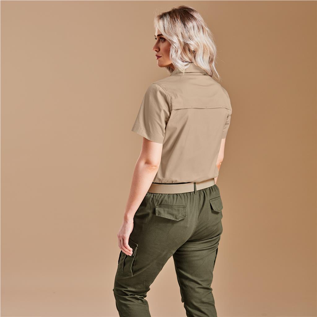 Ladies Short Sleeve Mawenzi Twill Shirt - South Africa - Mirelle Leather and Lifestyle
