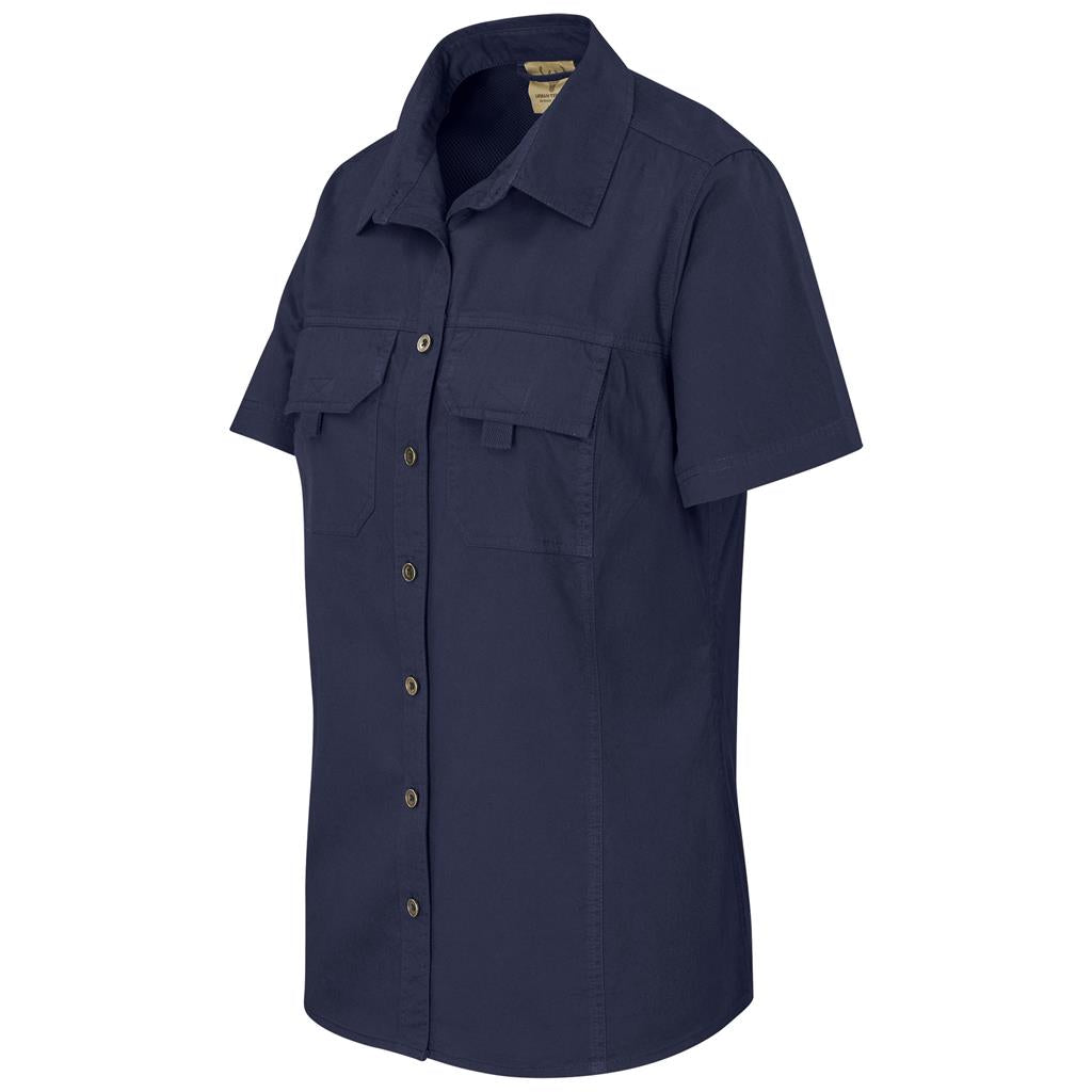 Ladies Short Sleeve Mawenzi Twill Shirt - South Africa - Mirelle Leather and Lifestyle