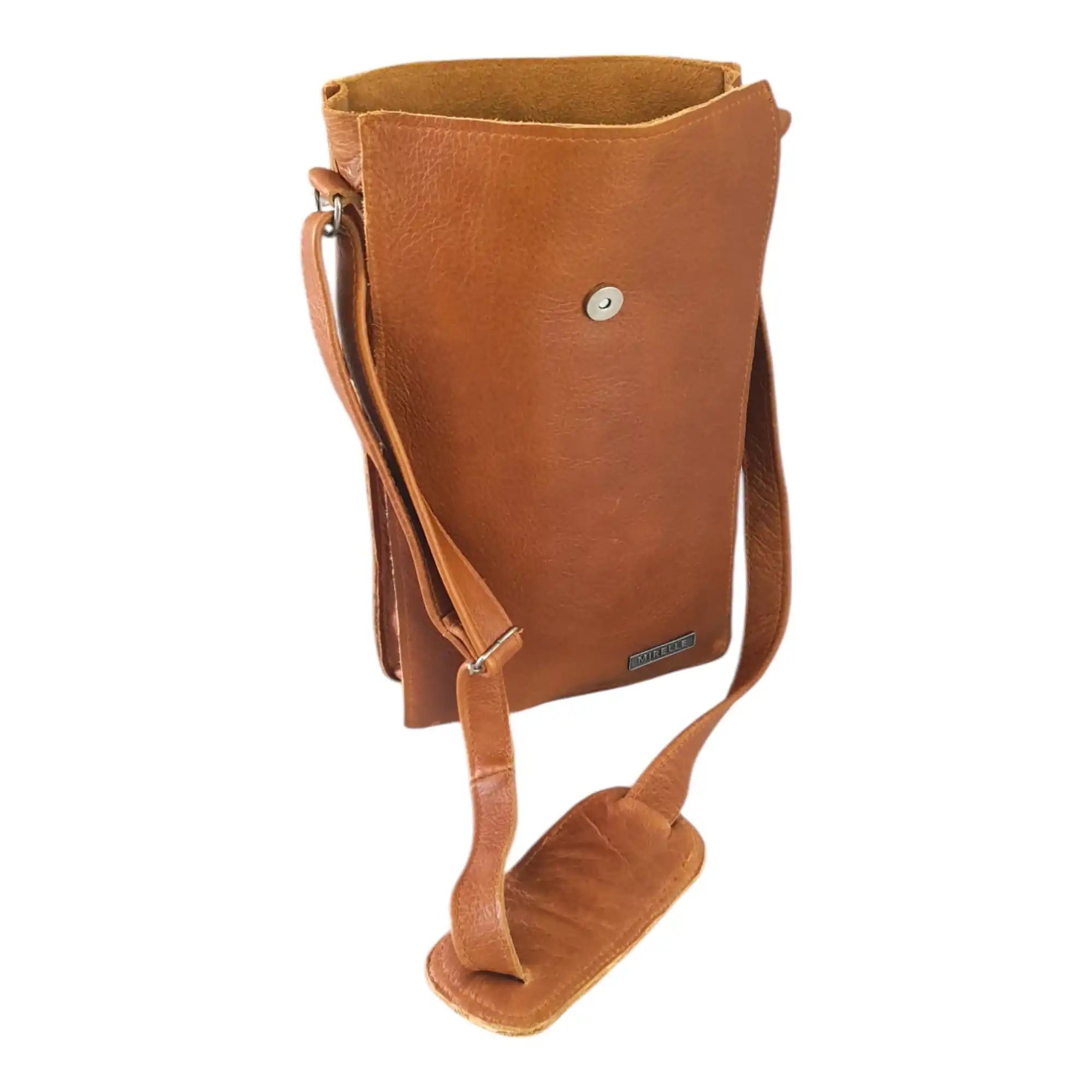 Leather 2 Bottle Sling Carrier Bag | MIRELLE ZA Food & Beverage Carriers Mirelle Leather and Lifestyle