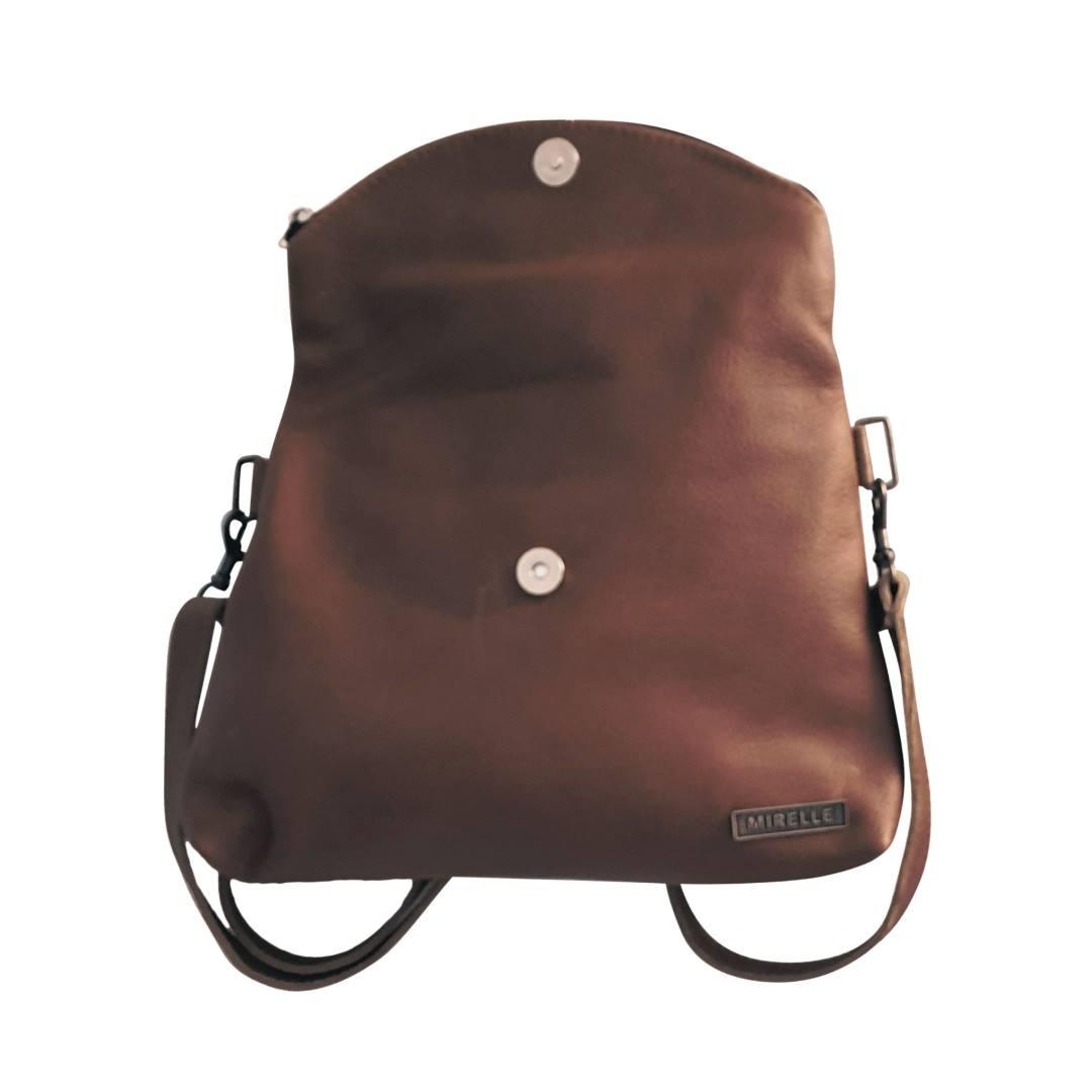 Leather 3-Way Convertible Backpack | Messenger Handbag - MIRELLE ZA Backpack Mirelle Leather and Lifestyle