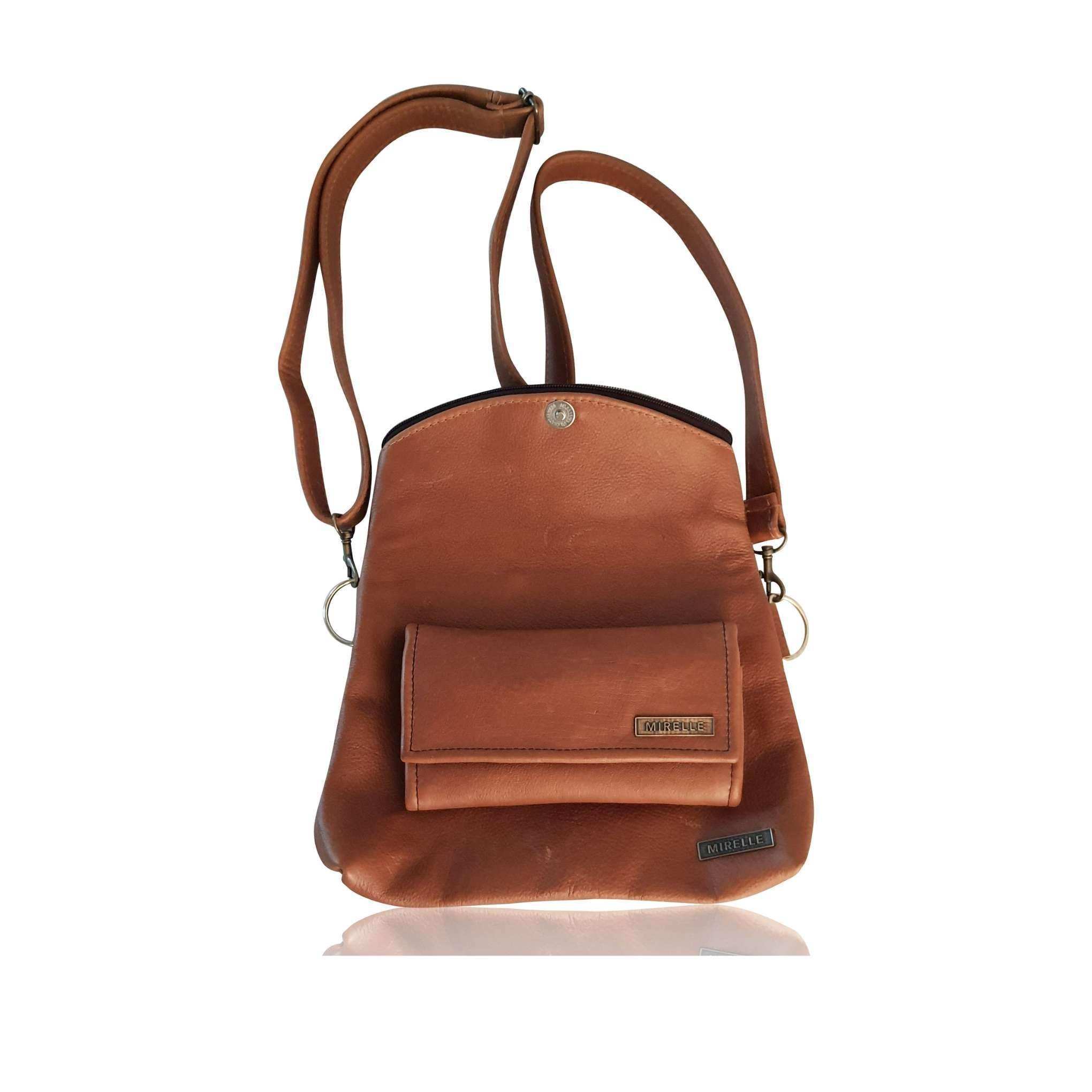 Leather 3-Way Convertible Backpack | Messenger Handbag - MIRELLE ZA Backpack Mirelle Leather and Lifestyle