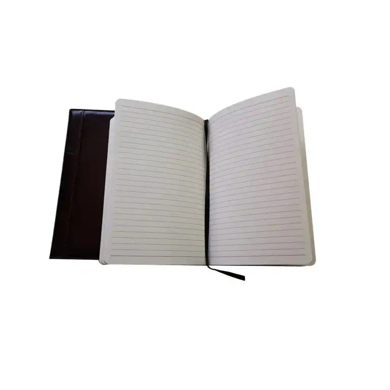 Leather Slip on A5 Notebook Cover with Refillable A5 Notebook - Pen Loop | MIRELLE - South Africa - Mirelle Leather and Lifestyle