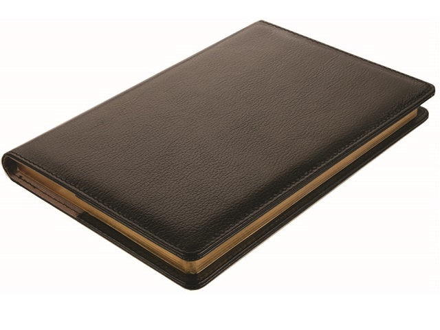 Leather Slip on Notebook Cover with Refillable A5 Notebook - Gold Trim Pages | MIRELLE ZA Folder Mirelle Leather and Lifestyle