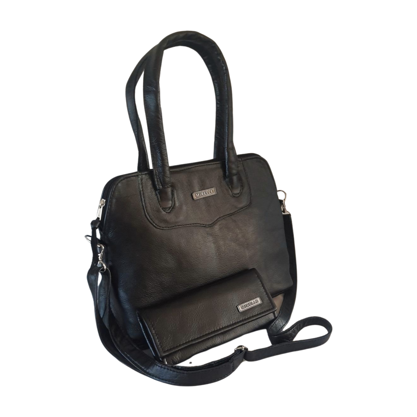Leather Tote Handbag With Protective Feet - Framed Shape | MIRELLE ZA Tote Handbag Mirelle Leather and Lifestyle