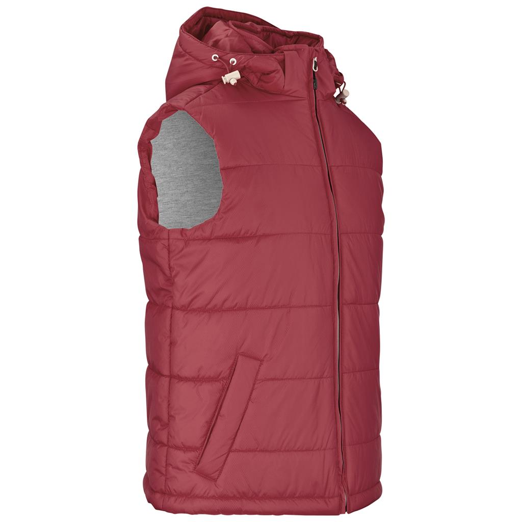 Mens Evolution Bodywarmer - Red Mirelle Leather and Lifestyle